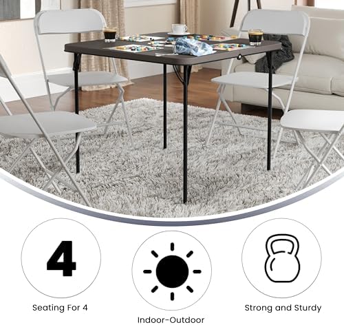 2.83-Foot Bi-Fold Dark Gray Plastic Folding Table, alternate view 5