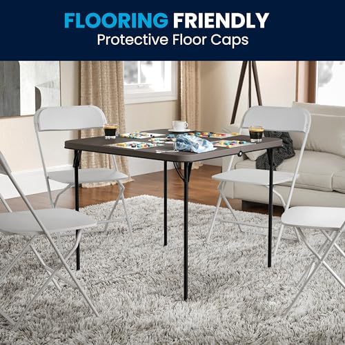 2.83-Foot Bi-Fold Dark Gray Plastic Folding Table, alternate view 6