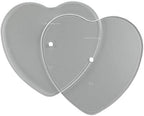 2-9.5” Heart Shaped Clear 1⁄4” Acrylic Disks - Perfect Icing Tool to Smooth the Buttercream on Your Cakes