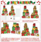 2.9ft 2pcs Funny Christmas Whimsical Box Cardboard Cutout Prop in Colorful, alternate view 4