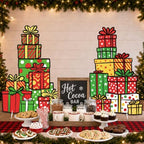 2.9ft 2pcs Funny Christmas Whimsical Box Cardboard Cutout Prop in Colorful, alternate view 6