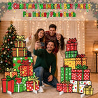 2.9ft 2pcs Funny Christmas Whimsical Box Cardboard Cutout Prop in Colorful, alternate view 7