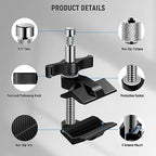 2" End Jaw Grip with 5/8" Stud, Steel Shaft End Pipe Clamp, UA015, alternate view 4