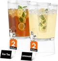 2 Gal Drink Dispenser with Leak-Proof Spigot & Fruit Infuser 2 Pcs