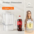 2 Gal Drink Dispenser with Leak-Proof Spigot & Fruit Infuser 2 Pcs, alternate view 2