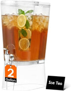 2 Gal Drink Dispenser with Leak-Proof Spigot & Fruit Infuser