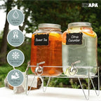 2 Gallon Drink Dispenser 2 Pack - Glass Beverage Dispenser Stand, alternate view 3