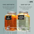 2 Gallon Drink Dispenser 2 Pack - Glass Beverage Dispenser Stand, alternate view 5