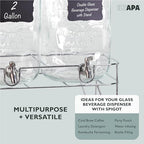 2 Gallon Drink Dispenser 2 Pack - Glass Beverage Dispenser Stand, alternate view 6