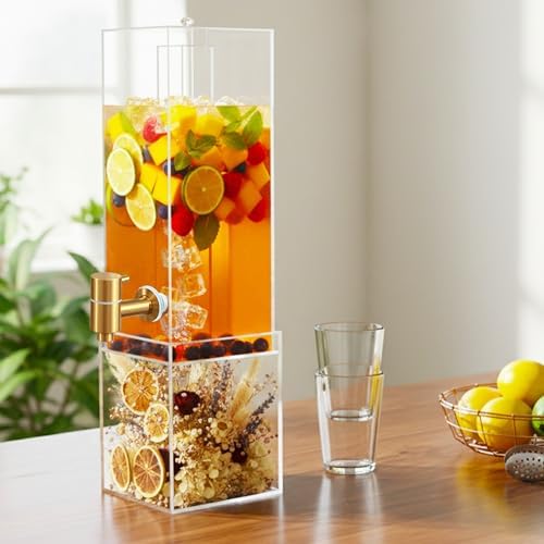 2 Gallon Drink Dispenser for Parties, Beverage Dispenser with Airtight Valve, Large Water Drink Dispenser, Water, alternate