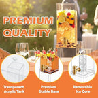 2 Gallon Drink Dispenser for Parties, Beverage Dispenser with Airtight Valve, Large Water Drink Dispenser, Water, alternate