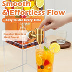 2 Gallon Drink Dispenser for Parties, Beverage Dispenser with Airtight Valve, Large Water Drink Dispenser, Water, alternate
