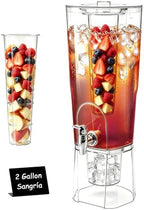 2 Gallon Drink Dispenser for Parties, Large lemonade Container Beverage Jar