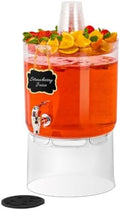 2 Gallon Drink Dispenser for Parties with Multi-Function Lid
