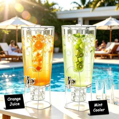 2 Gallon Drink Dispenser for Parties with Stand&Fruit Infuser 2 Pcs, alternate view 2