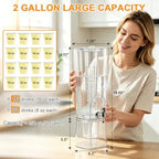 2 Gallon Drink Dispenser for Parties with Stand&Fruit Infuser 2 Pcs, alternate view 3