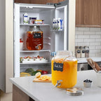 2 Gallon Glass Beverage Dispenser, 18/8 Stainless Steel Spigot and Lid - Glass Drink Dispensers for Parties, alternate view 6