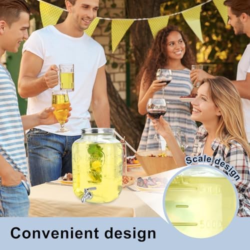 2 Gallon Glass Drink Dispensers For Parties, Beverage Dispensers With Stand And 100% Leakproof Stainless Steel, alternate