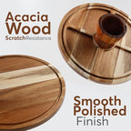 2-in-1 Acacia Wood Cake Stand with Lid, Acrylic Dome, Light Weight, Strudy in Brown wood, alternate view 5