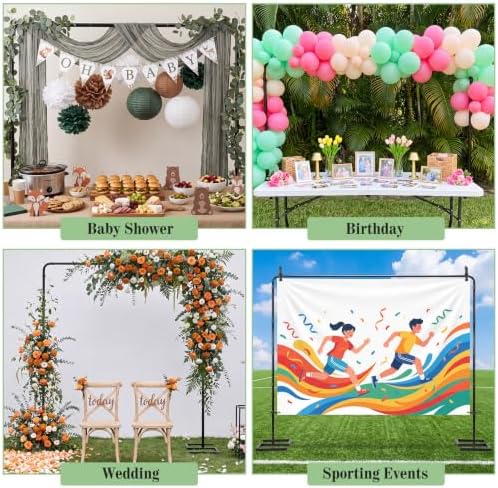 2-in-1 Backdrop Stand, Adjustable Floor & Tabletop Banner Holder, alternate view 4