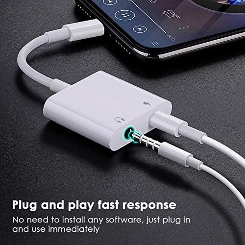 2-in-1 Lighting to 3.5mm Headphone Jack Adapter [Apple MFi Certified], alternate view 5