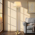 2-Light Floor Lamp for living room, 66.5'' Rustic Farmhouse Pole Lamp with Double Pull Chain, Mid Century
