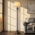 2-Light Floor Lamp for living room, 66.5'' Rustic Farmhouse Pole Lamp with Double Pull Chain, Mid Century