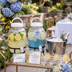 2 Pack 1.16 Gallon Drink Beverage Dispenser with Stand for Parties Plastic Water Lemonade Juice Dispenser with