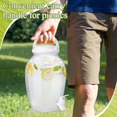 2 Pack 1.16 Gallon Drink Beverage Dispenser with Stand for Parties Plastic Water Lemonade Juice Dispenser with, alternate