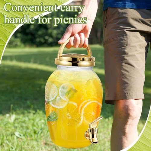 2 Pack 1.16 Gallon Drink Beverage Dispenser with Stand for Parties Plastic Water Lemonade Juice Dispenser with, alternate