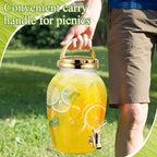 2 Pack 1.16 Gallon Drink Beverage Dispenser with Stand for Parties Plastic Water Lemonade Juice Dispenser with, alternate