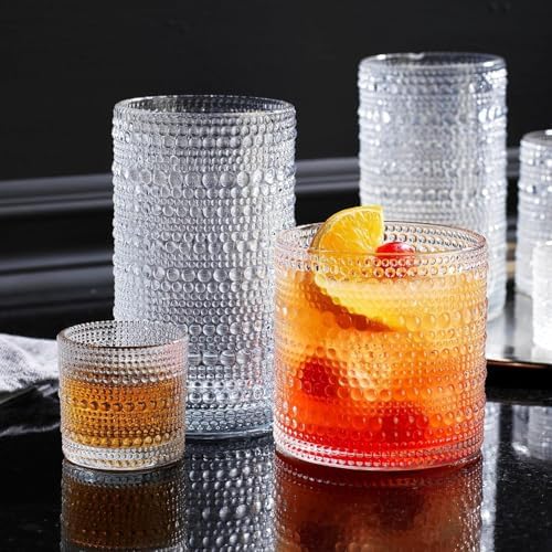 2 PACK-1 Gallon Glass Drink Dispensers for Parties, Hobnail Drink Dispenser, Beverage Dispenser with Stand and, alternate