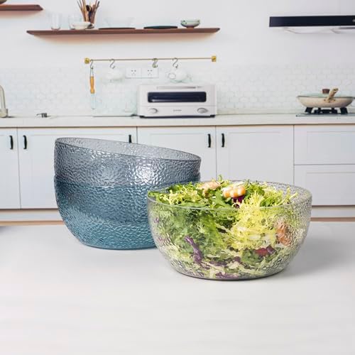 2-Pack 100 FL OZ Acrylic Salad Bowls, 9 inch Shatter-Resistant Serving Bowls, Large Plastic Mixing Bowls for, alternate view