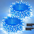 2 Pack 100 LED Blue and White Christmas Lights
