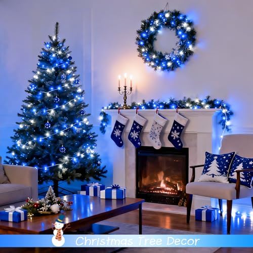 2 Pack 100 LED Blue and White Christmas Lights, alternate view 3