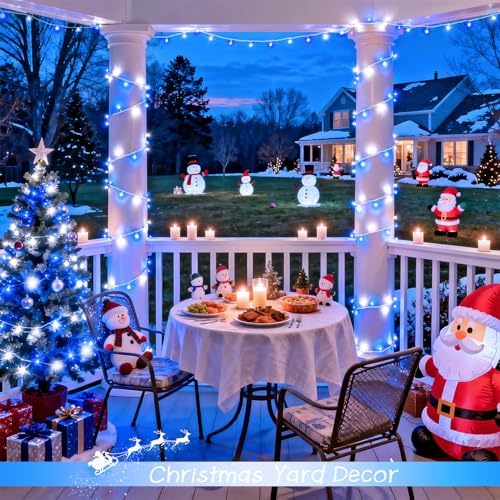 2 Pack 100 LED Blue and White Christmas Lights, alternate view 4
