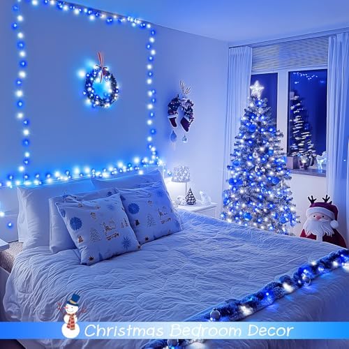 2 Pack 100 LED Blue and White Christmas Lights, alternate view 5