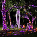 2 Pack 100 LED Orange and Purple Halloween Lights Outdoor, alternate view 6
