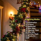 2 Pack 100 LED Outdoor Christmas Lights, 35FT Battery Operated Mini String Lights with 8 Modes & Timer Xmas Tree, alternate