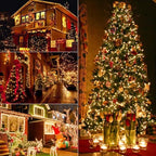 2 Pack 100 LED Outdoor Christmas Lights, 35FT Battery Operated Mini String Lights with 8 Modes & Timer Xmas Tree, alternate