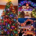 2 Pack 100 LED Outdoor Christmas Lights, 35FT Battery Operated Mini String Lights with 8 Modes & Timer Xmas Tree, alternate