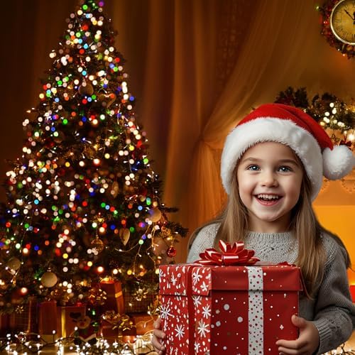 2 Pack 100 LED Outdoor Christmas Lights, 35FT Battery Operated Mini String Lights with 8 Modes & Timer Xmas Tree, alternate