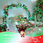 2 Pack 100 LED Red White and Green Christmas Lights, alternate view 3