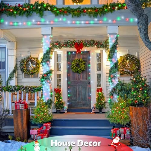 2 Pack 100 LED Red White and Green Christmas Lights, alternate view 6