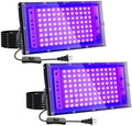 2 Pack 100W UV Black Light, IP65 Waterproof, Glow Party Light, Stage Lighting, Halloween, Body Paint