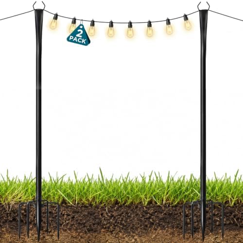 2 Pack 10FT String Light Poles