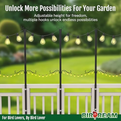 2 Pack 10FT String Light Poles with Shepherd's Hook, alternate view 6