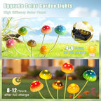2 Pack 12 LED Solar Mushroom Lights for Outside Outdoor Decor, alternate view 5