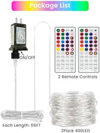 2 Pack 132FT 400LED RGB Color Changing String Halloween Lights with Remote, alternate view 6