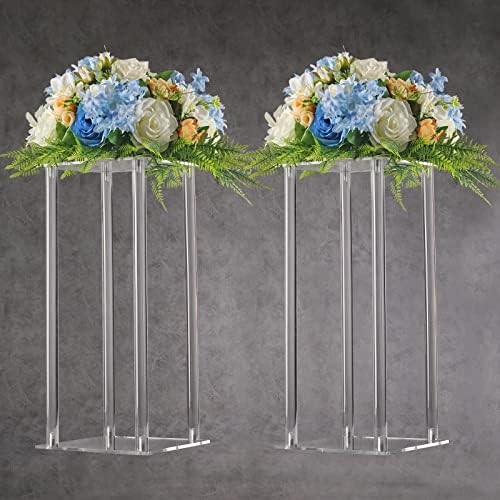 2-Pack 15.75-Inch Clear Acrylic Flower Stands in 23.75 INCH in Clear